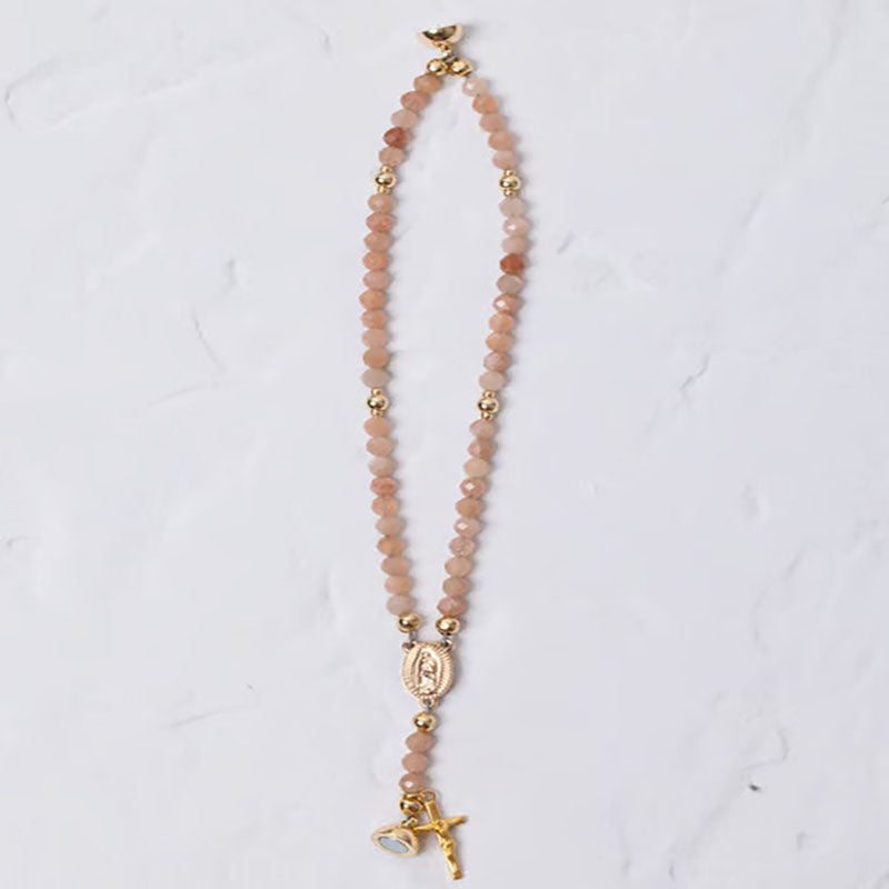 Handcrafted Beaded Prayer Bracelet with Magnetic Clasp
