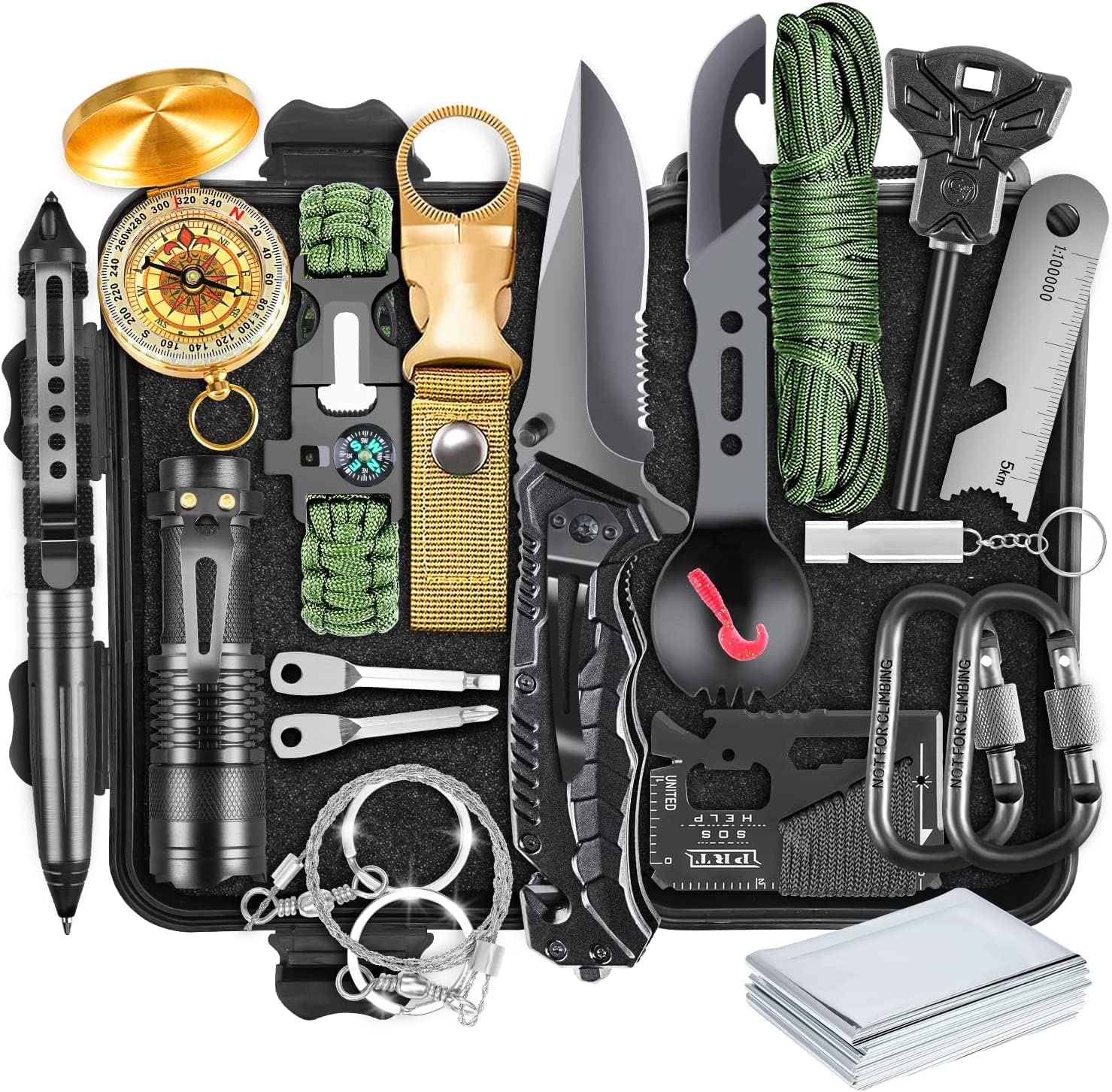 Compact Survival Kit with 19 Essential Tools