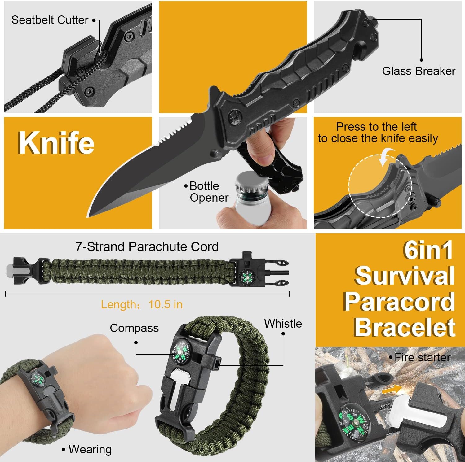 Compact Survival Kit with 19 Essential Tools