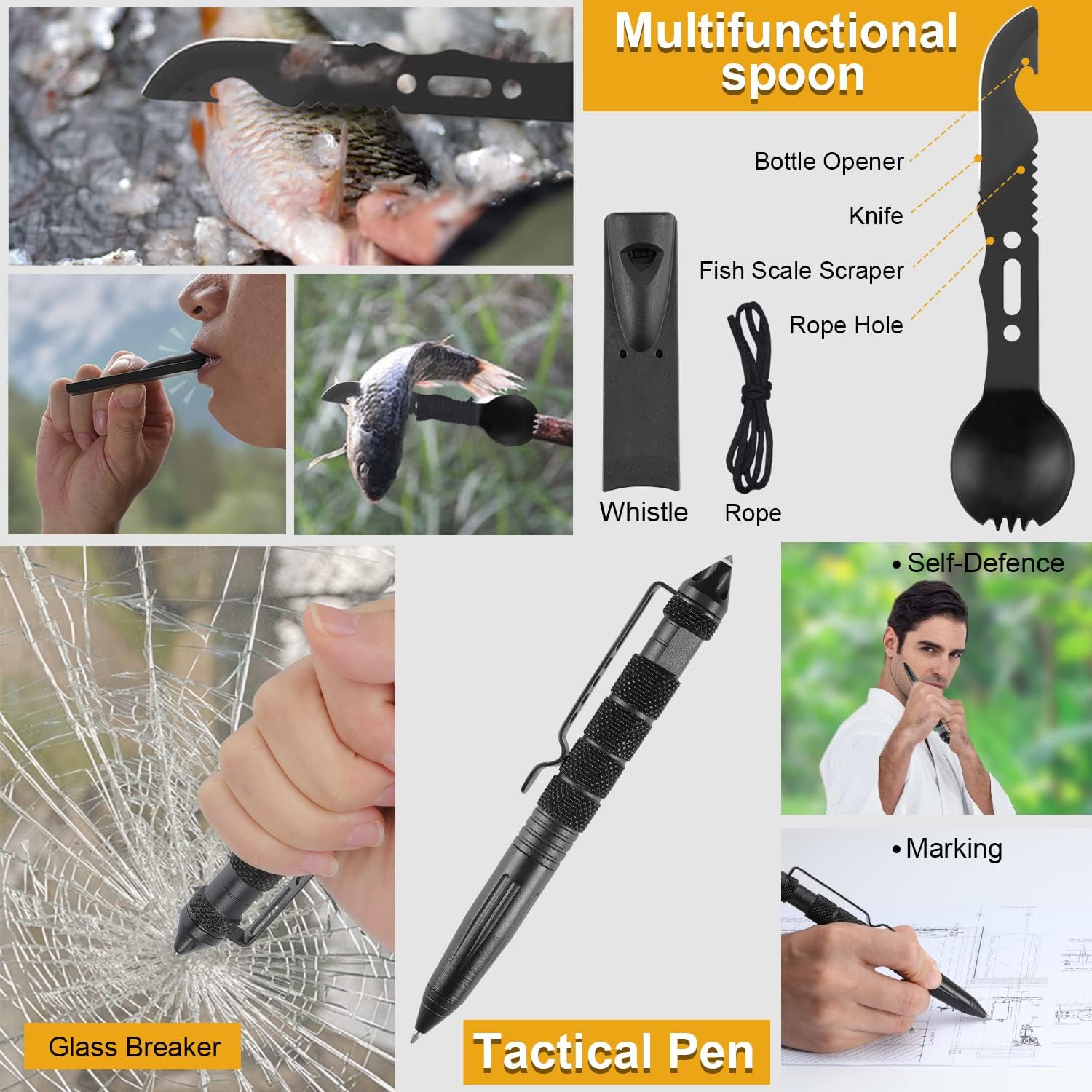 Compact Survival Kit with 19 Essential Tools