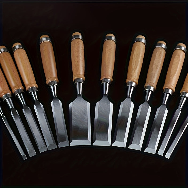 12-Piece Precision Wood Chisel Set for Clean Woodworking