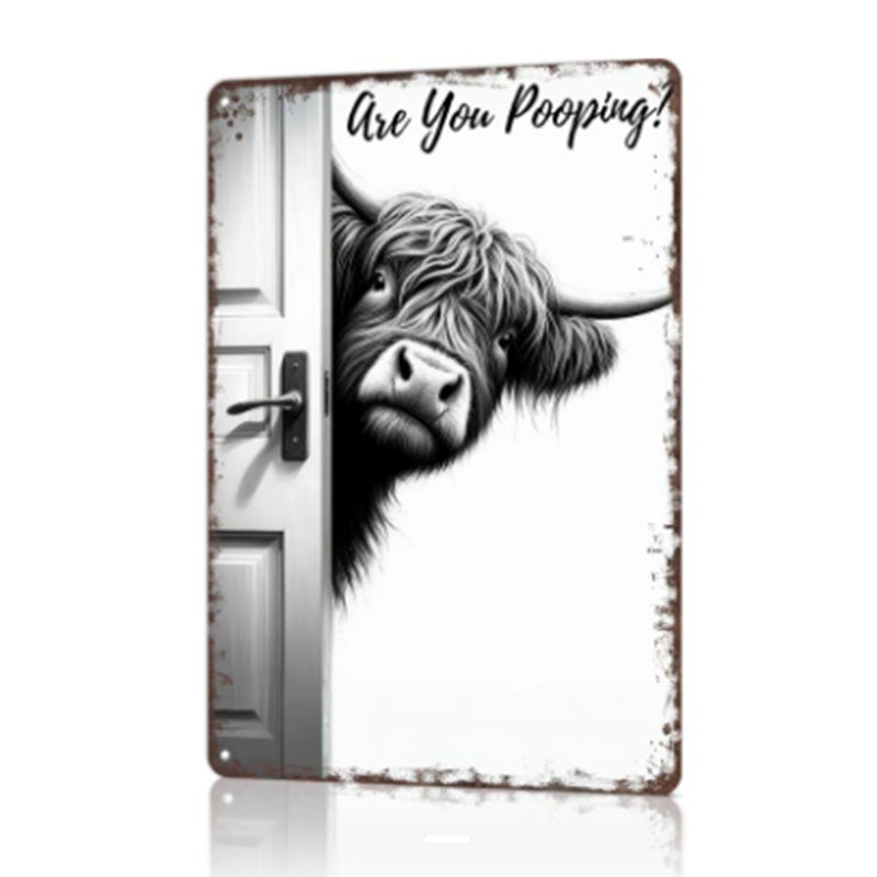 RustiCow™ Smile Sign — Turn Your Bathroom Into a Joyful, Unforgettable Conversation Starter