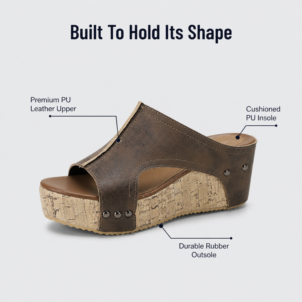 SolaraLuxe™ Wedge Sandals — Walk Pain-Free with Bold Style That Commands Attention