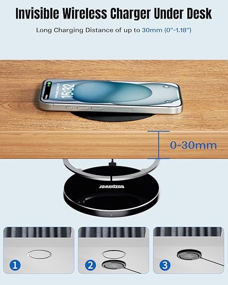 Wireless Desk Charger – Declutter Your Workspace with Invisible Charging