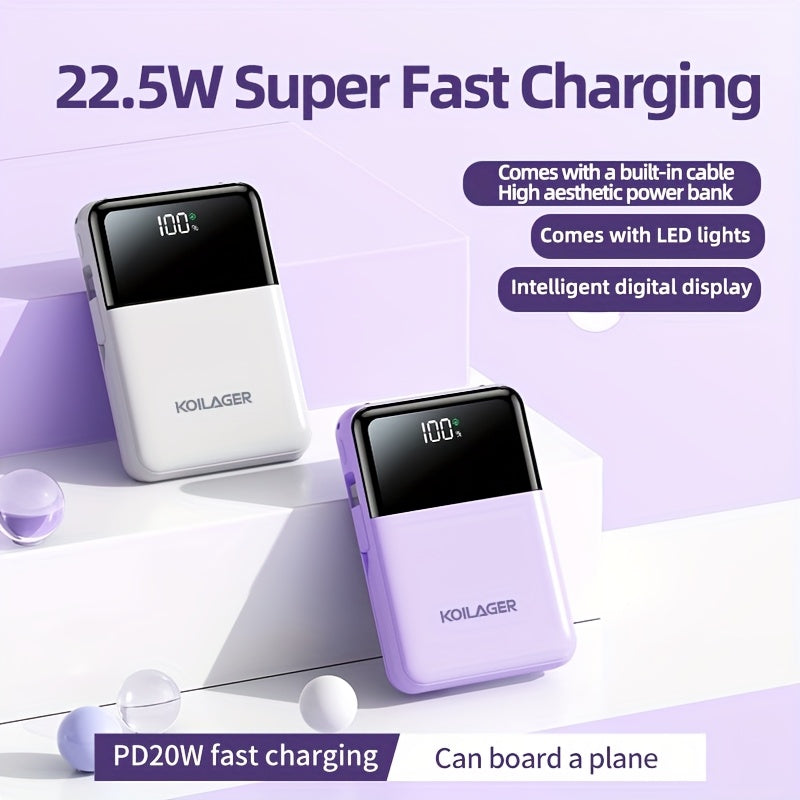Mini Power Bank 10000mAh with Display