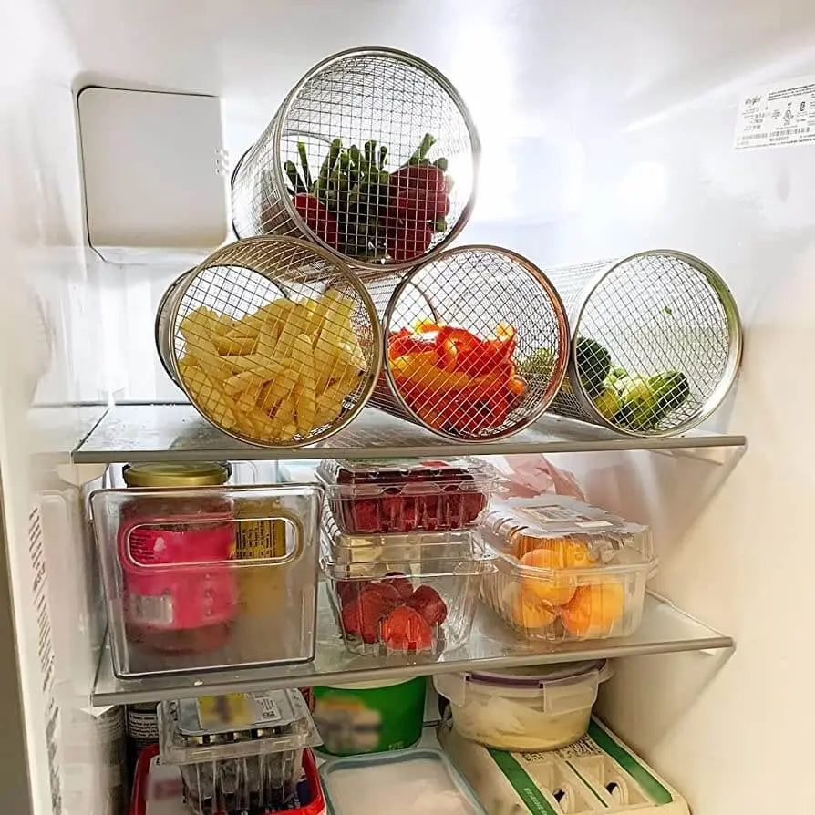 1+1 Free | Portable Rolling Stainless Steel Grill Basket