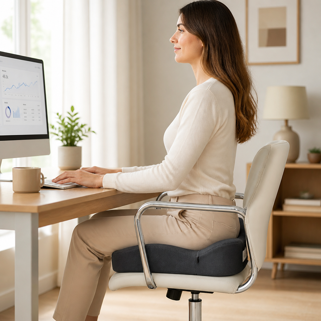 FlexiCush™ — Transform Your Seat into All-Day Tailbone Relief and Perfect Posture