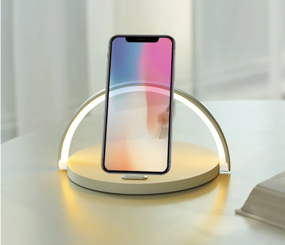 LED Nightstand Lamp with Wireless Charging Pad