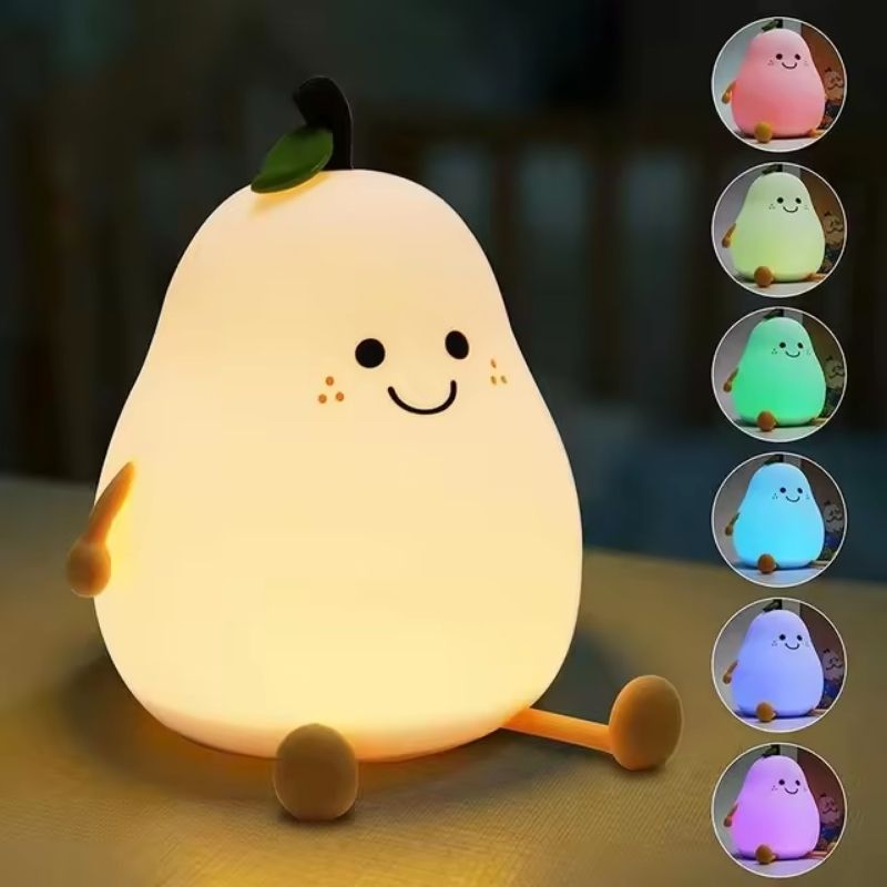 Soft Glowing Pear-shaped Silicone Night Light