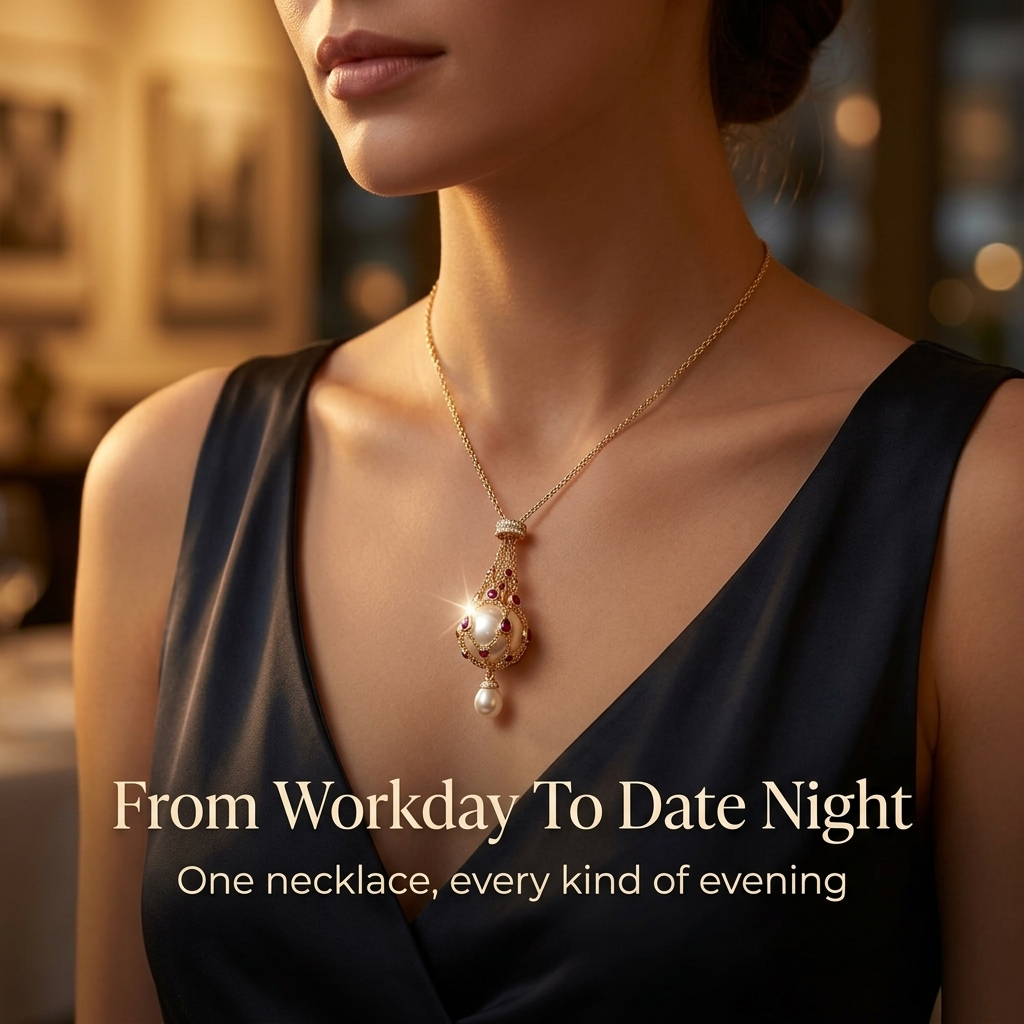 LunaPearl™ Pendant — Ignite Your Confidence with Every Elegant, One-of-a-Kind Glow
