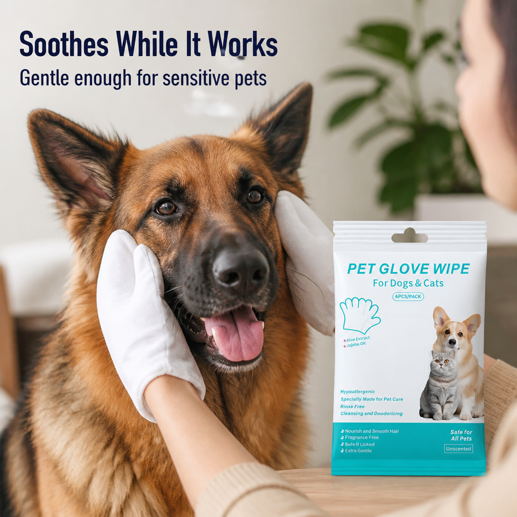 GlidePaw™ Rinse-Free Bath Mitts — Calm Your Dog’s Skin and Spark Instant Freshness Anywhere