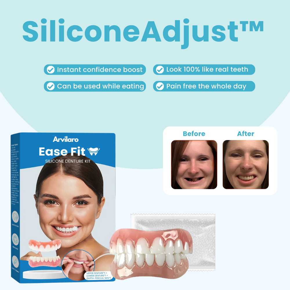 SiliconeAdjust™ - Silicone Set for Dentures | 1+1 FREE