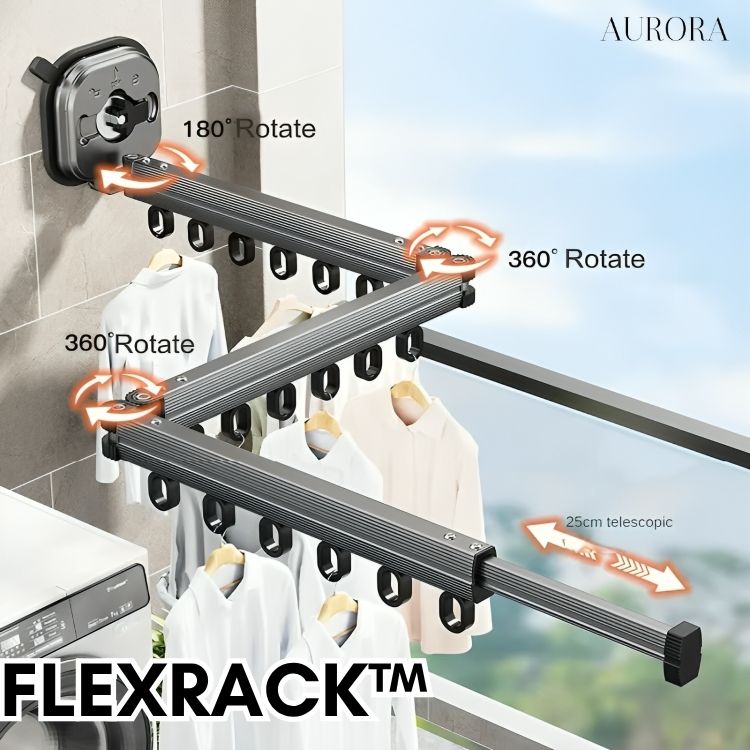 FlexRack Pro – Dry Your Laundry Anywhere, Space-Saving & Effortless!