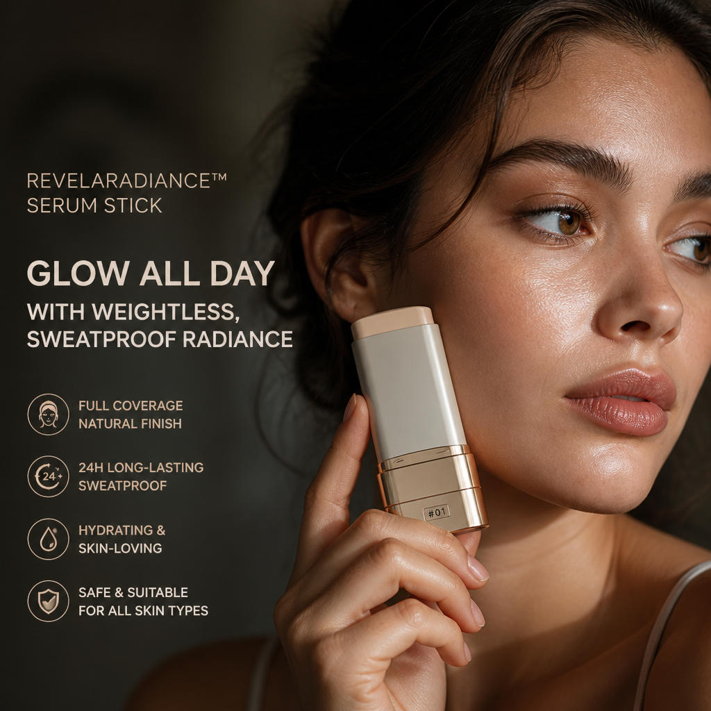 RevelaRadiance™ — Swipe On Korean Glass Skin That Stays Put All Day | Free Puff
