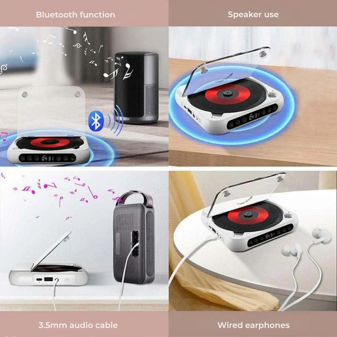 SonicAura™ Portable CD Player — Relive Every Note with Freedom and Pure, Unforgettable Sound