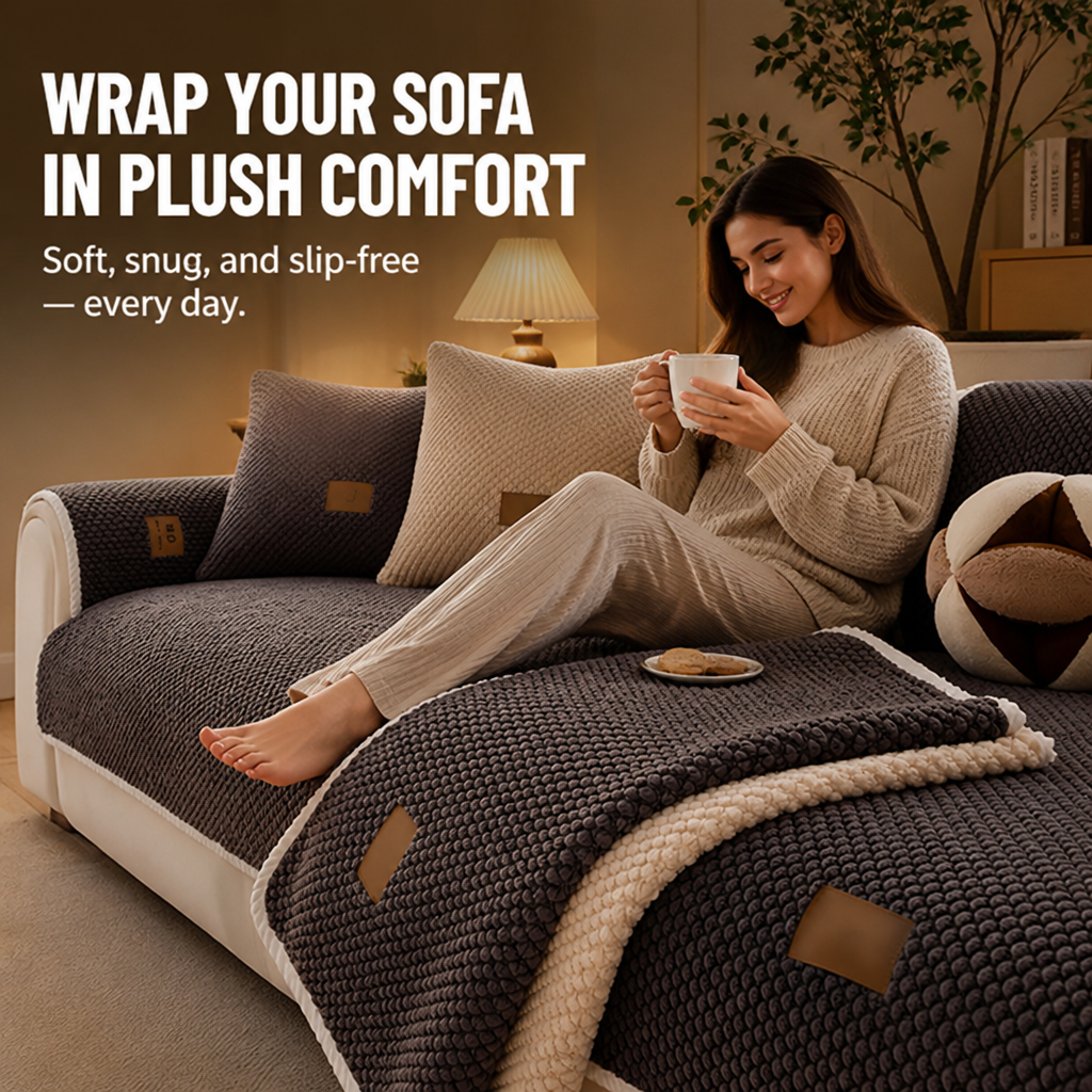 VeluraShield™ — Wrap Your Sofa in Plush Comfort That Never Slips or Fades