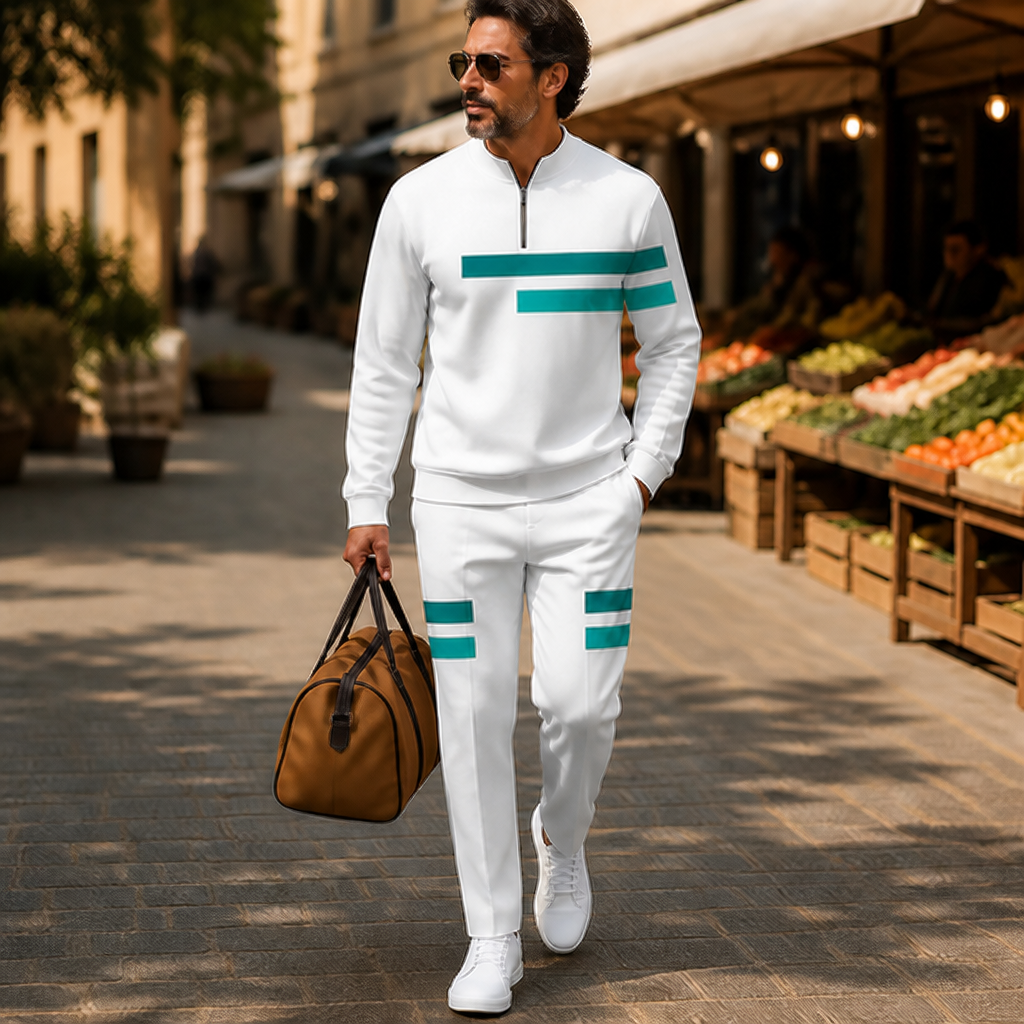 StrideMax™ Half-Zip Tracksuit Set — Unleash Bold Confidence with Perfect Fit and Effortless Freedom