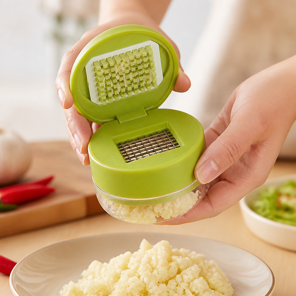 SwiftSlice™ — Crush Garlic Fast Without the Mess or Smell Every Time