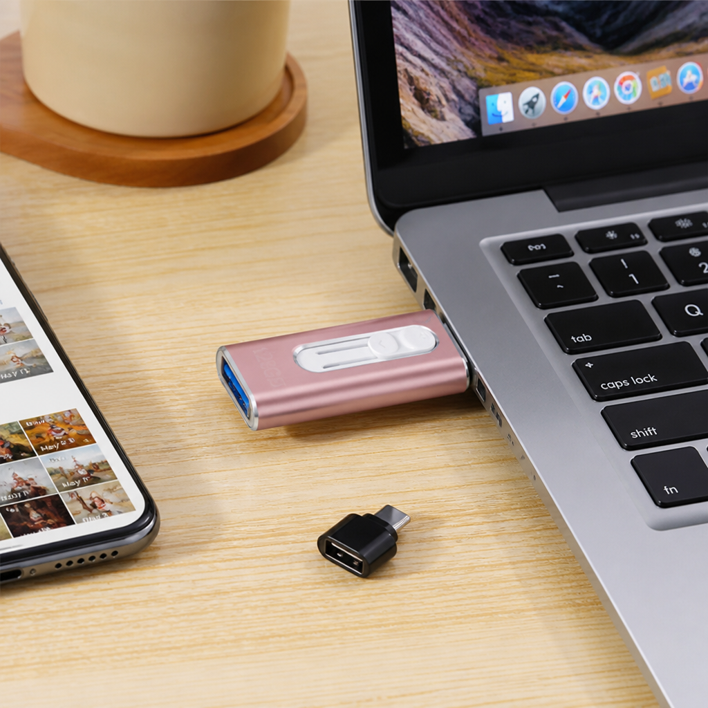 FlashNexa™ 4-in-1 Mobile U-Disk — Unlock Instant, Hassle-Free Storage Across All Your Devices