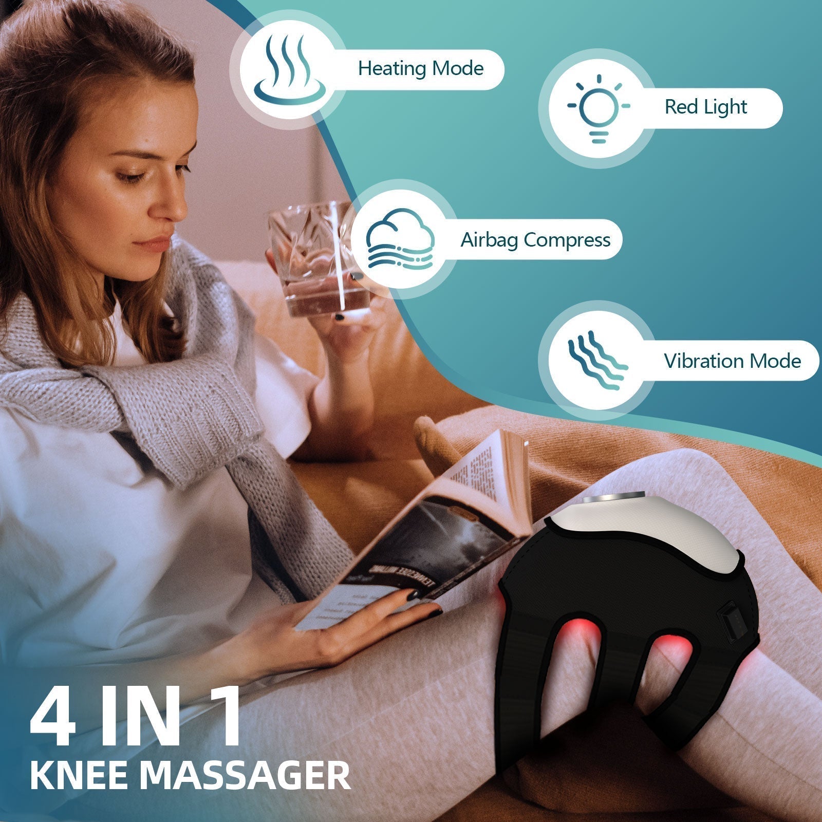 4-in-1 Knee Massager for Osteoarthritis Treatment at Home