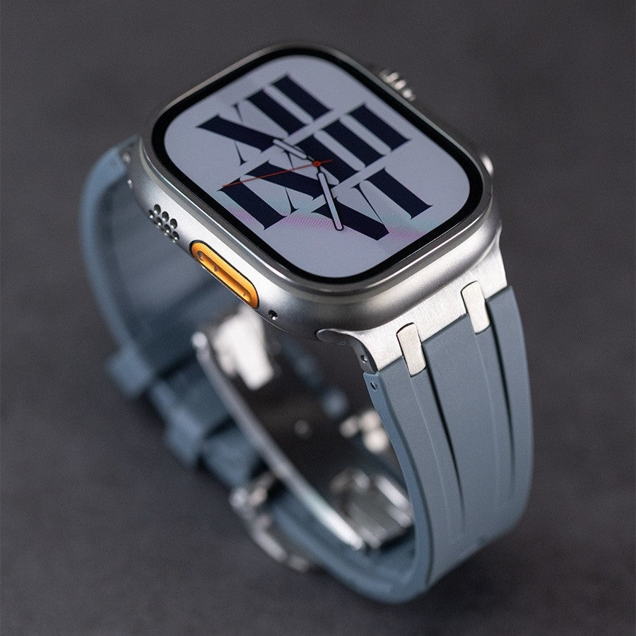 Thick Silicone Strap with Titanium Connector for Apple Watch
