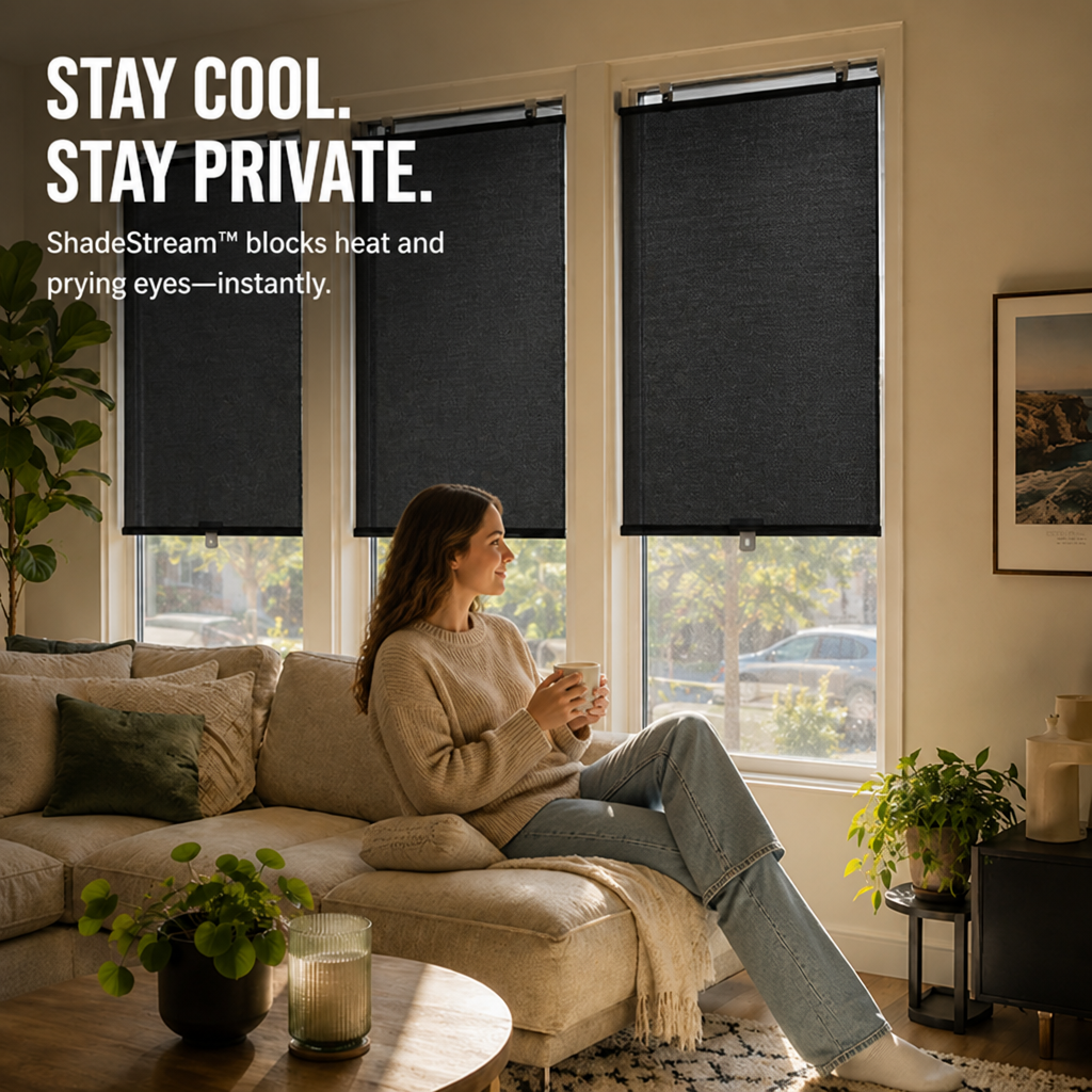 ShadeStream™ — Instantly Cool, Private Rooms Without a Single Drill