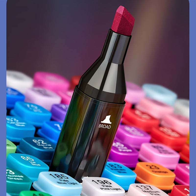Double-Sided Alcohol Marker Set with 168 Colors