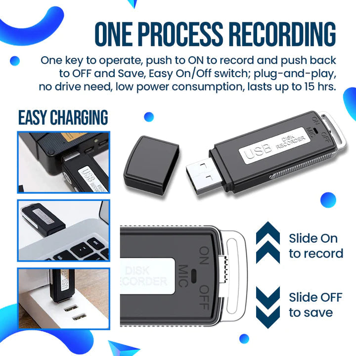 Voice Recorder | Hidden Design | Noise Cancellation | BullySpy