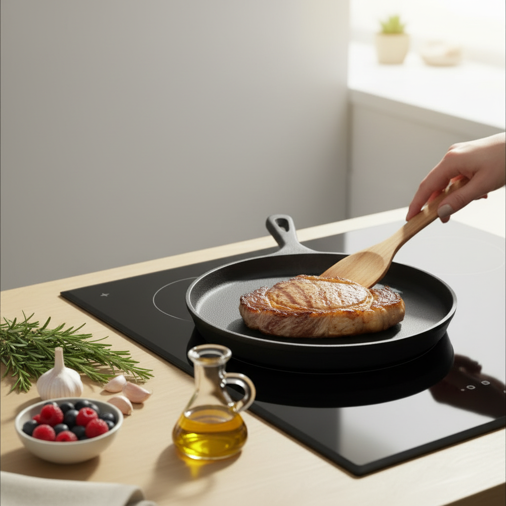 26 cm Cast Iron Skillet for Even Cooking Results