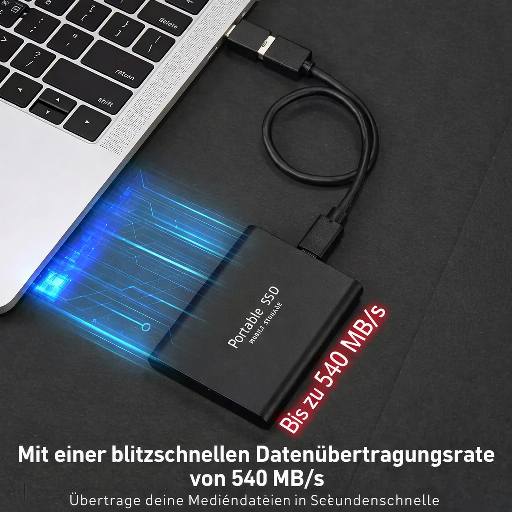 External Storage | Portable SSD 128GB | USB 3.1 & USB-C | Ultra-Compact | Shock-Resistant Design | DataVault