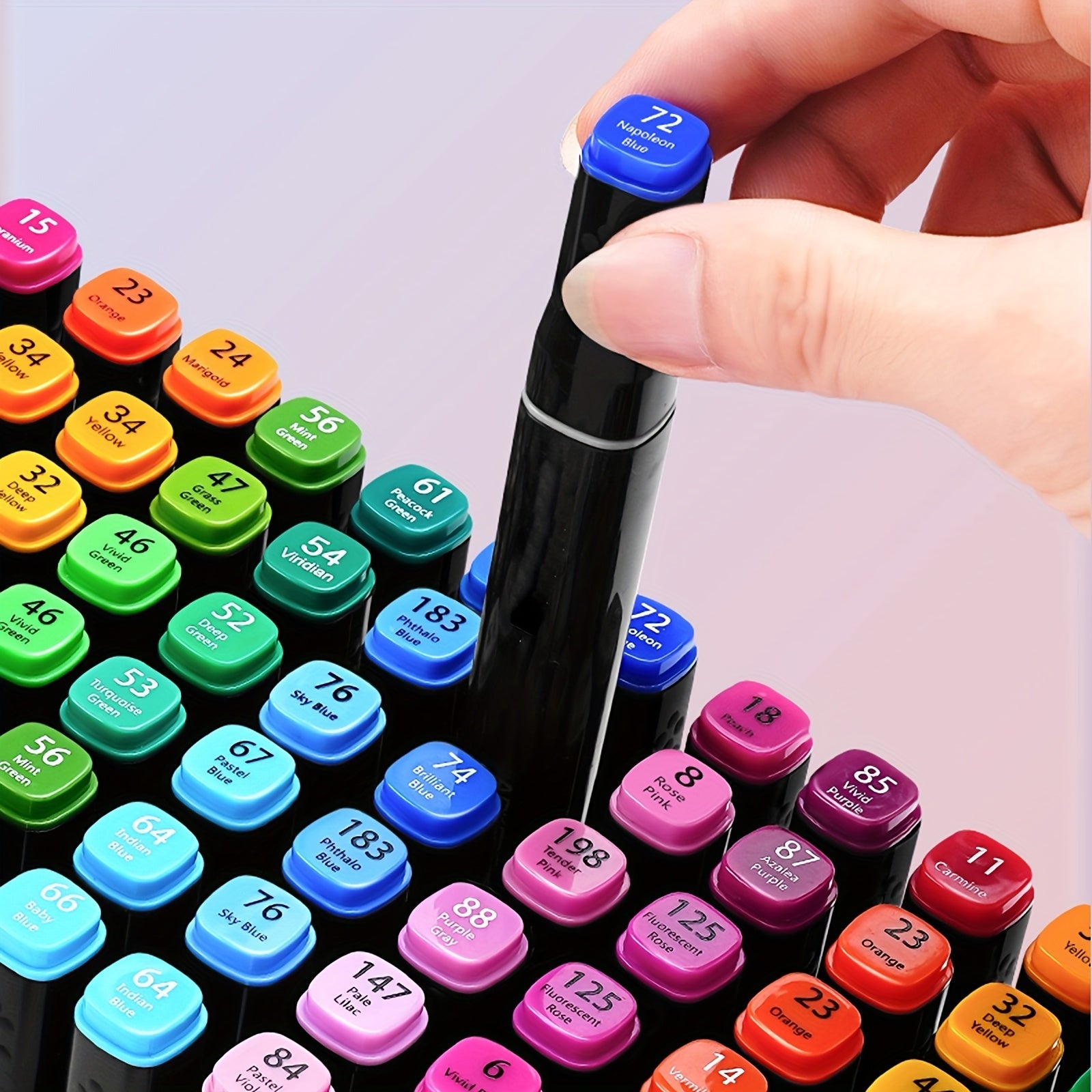 Double-Sided Alcohol Marker Set with 168 Colors