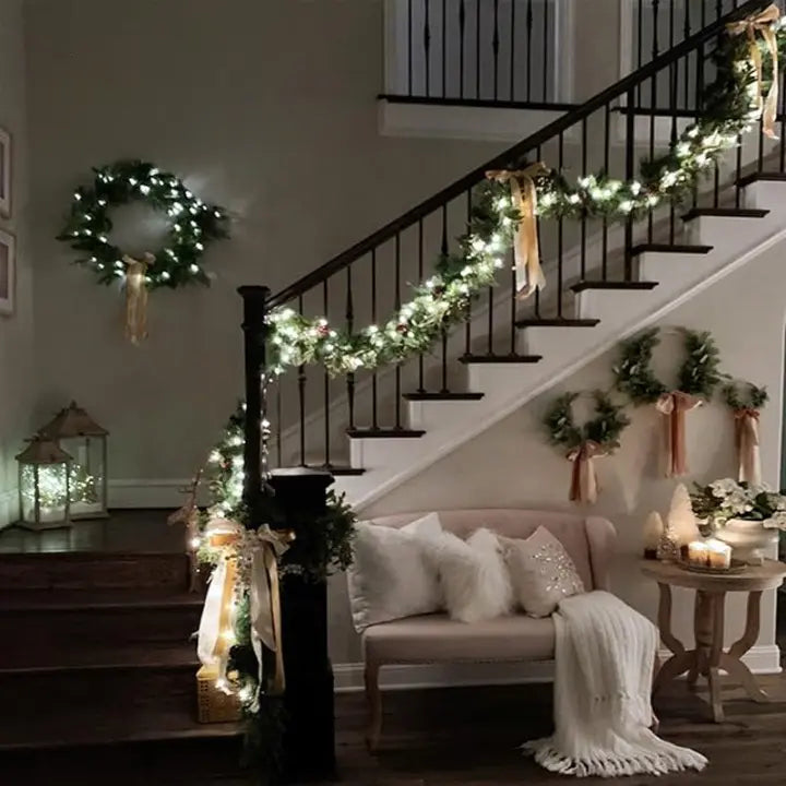 LED Holiday Tree String Lights – Bright & Secure Christmas Decor Lighting