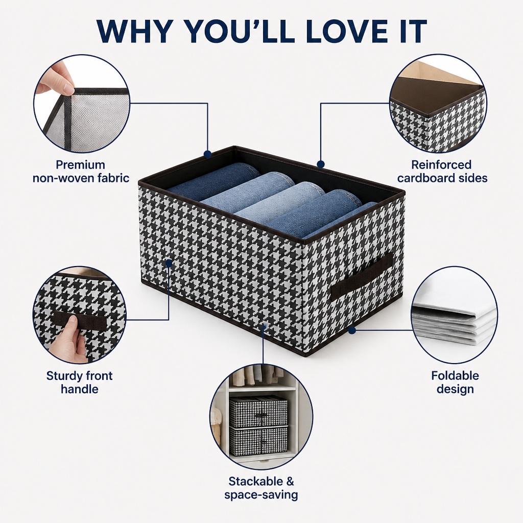 VeerCraft™ Foldable Organizer — Clear the Clutter and Find Your Favorite Jeans Instantly