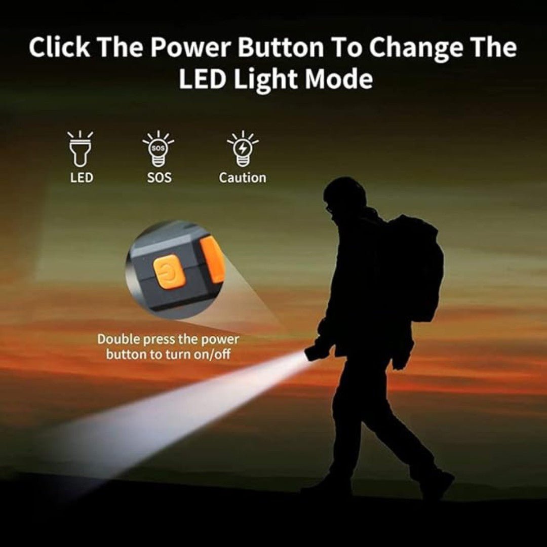 Dual USB Solar Charging Bank with 20,000mAh Capacity and LED Light