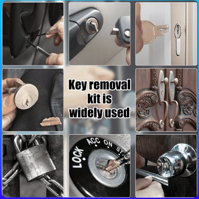Broken Key Extractor Set – Easily remove broken keys from any lock!