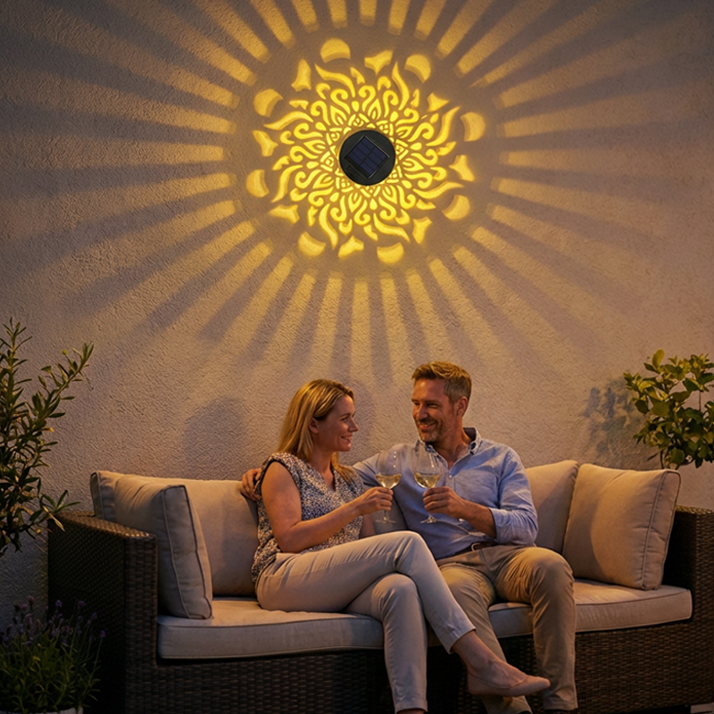 LumiRaya™ Solar Mandala Projector — Create Instant Outdoor Magic with Effortless, Cozy Glow