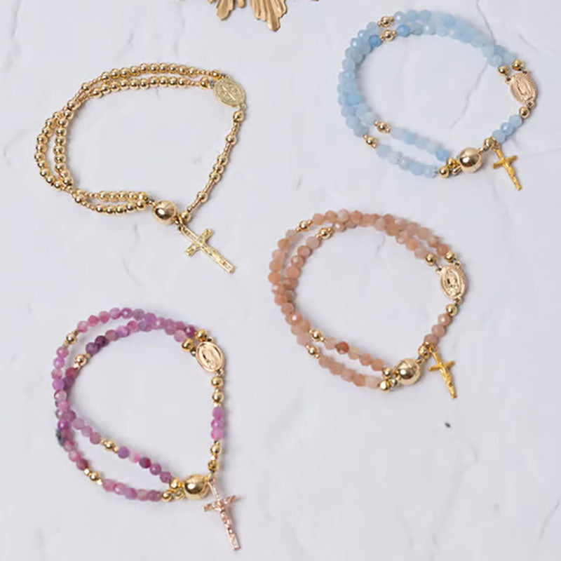 Handcrafted Beaded Prayer Bracelet with Magnetic Clasp