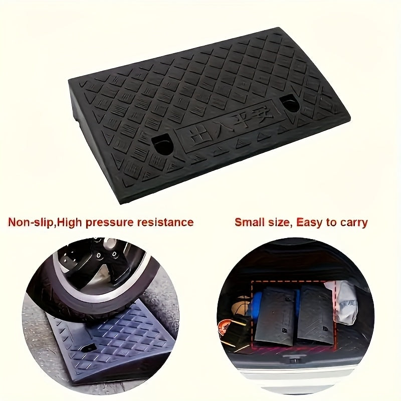 Set of 2 Curb Ramps, 10 cm Height, Made of PE