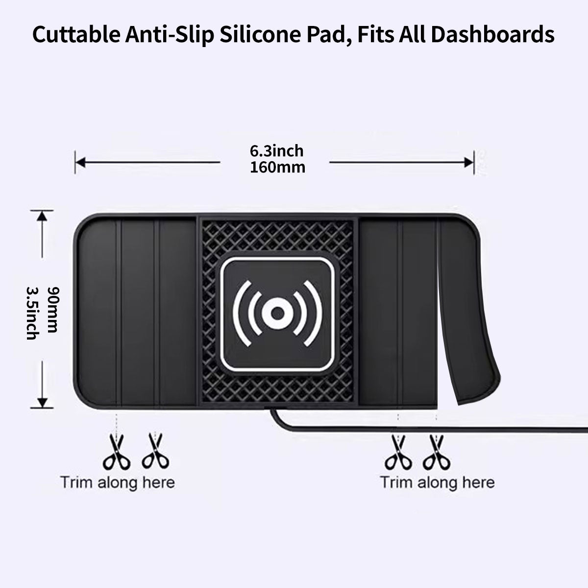 Wireless Car Charger with Dual Slots and Ambient Lighting - 20W
