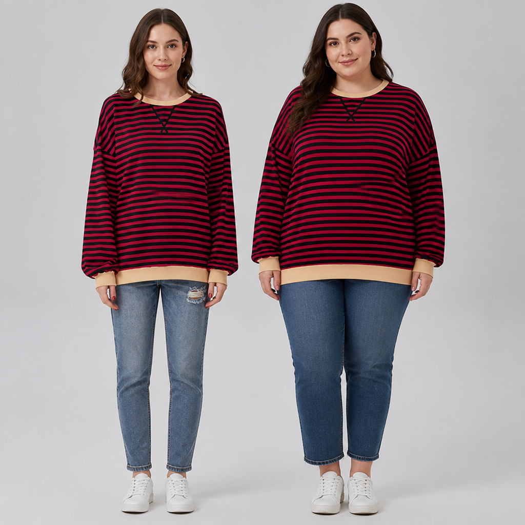LuminaSoft™ Casual Long Sleeve Striped Shirt — Wrap Yourself in All-Day Softness and Timeless Style