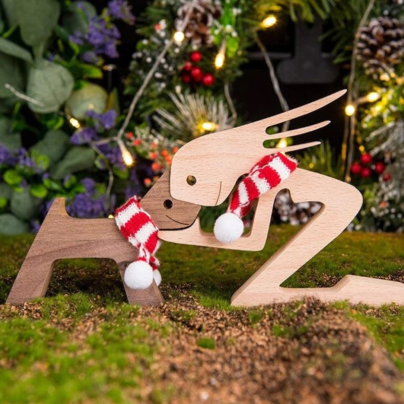 Handcrafted Wooden Sculpture for Animal Lovers