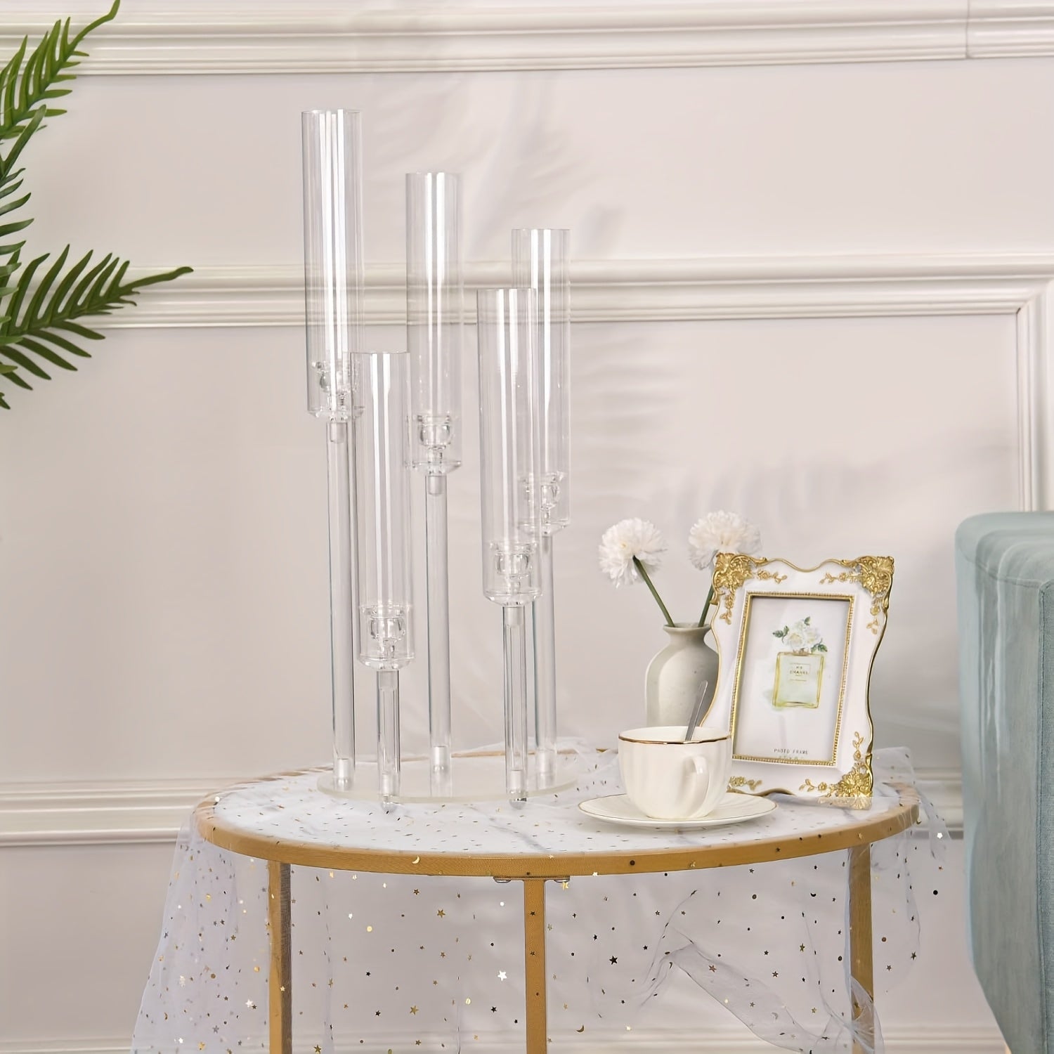 5-Arm Candle Holder — Enchant Your Home with Timeless Warmth and Sparkling Elegance