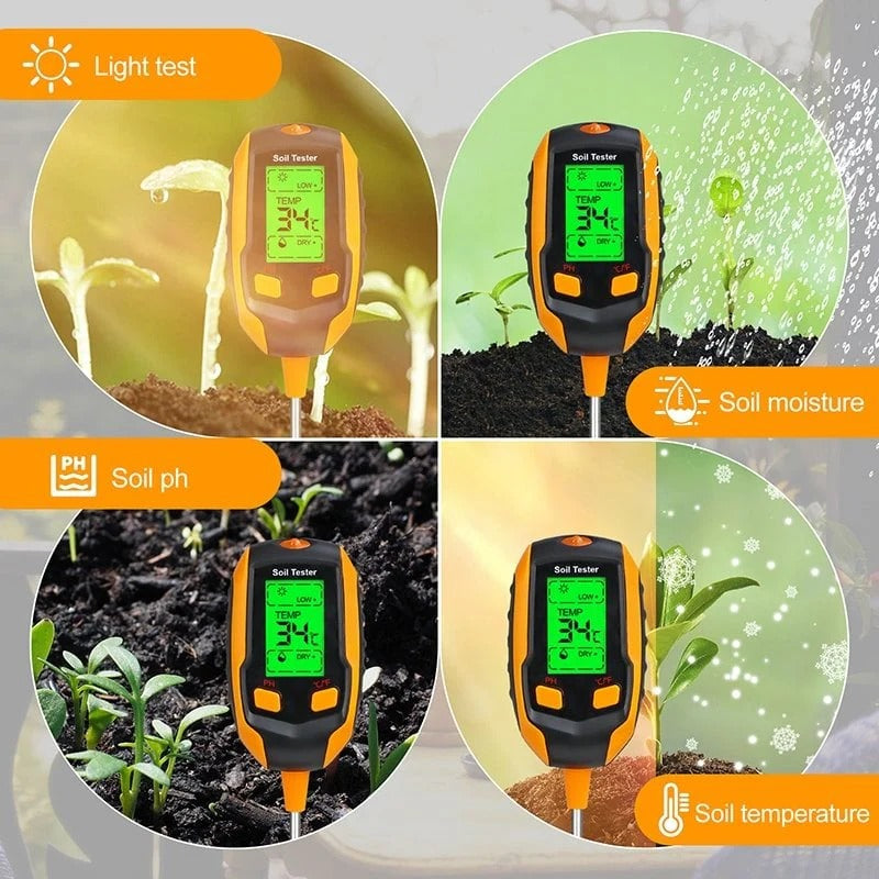 4-in-1 Soil Moisture Meter for Plants