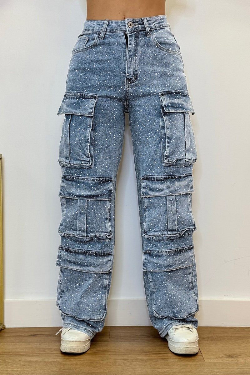 Sky-High Waist Wide Leg Cargo Jeans™ — Own Every Step with Unstoppable Confidence and Street-Smart Edge
