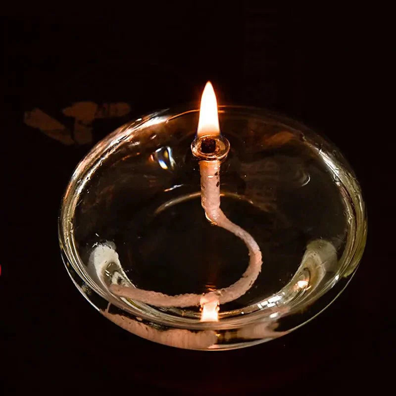 Glass Lantern Oil Lamp