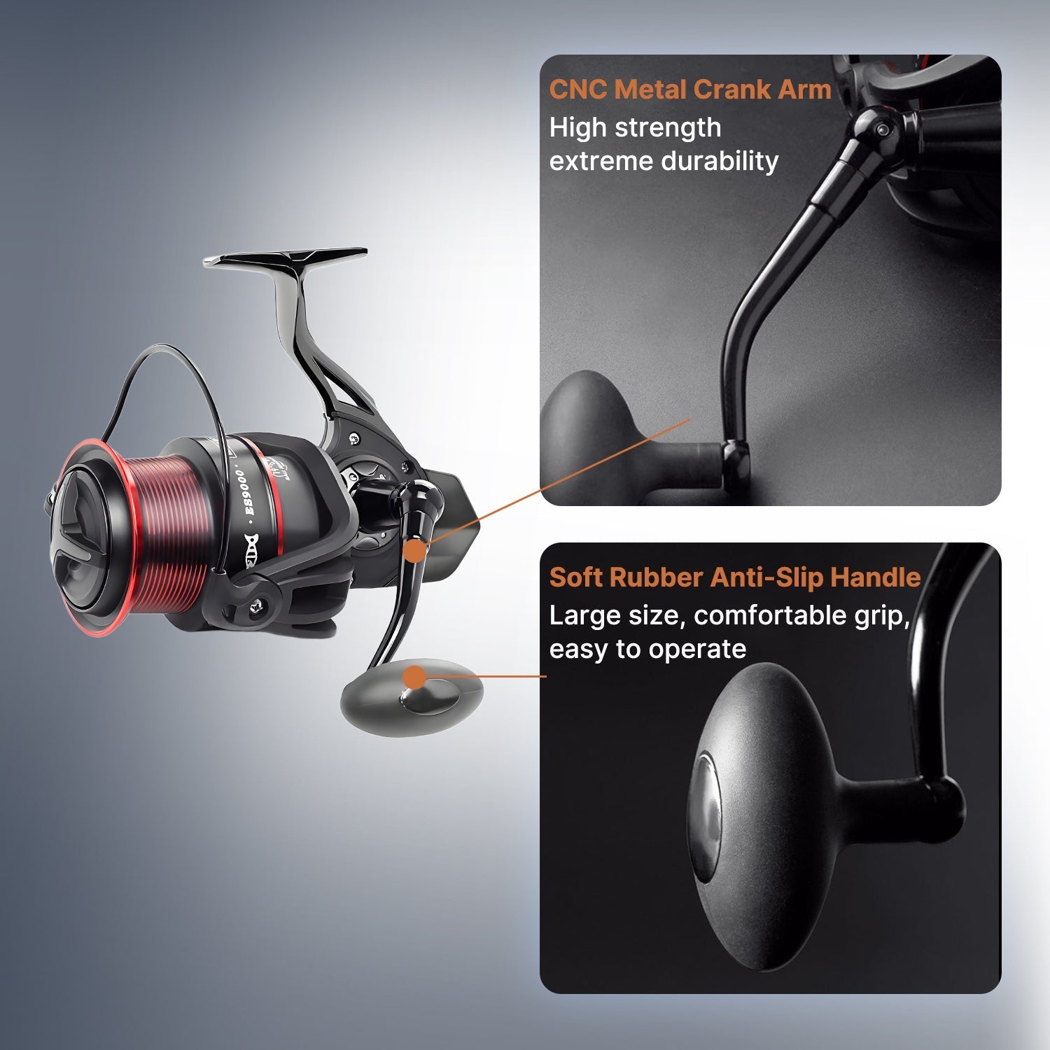 Ultra-Smooth Spinning Reel for Fishing - 22lb Drag Capability