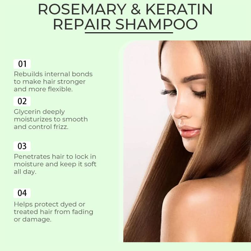 ViraSage™ Rosemary Keratin Shampoo — Unleash Fuller, Stronger Hair That Turns Heads