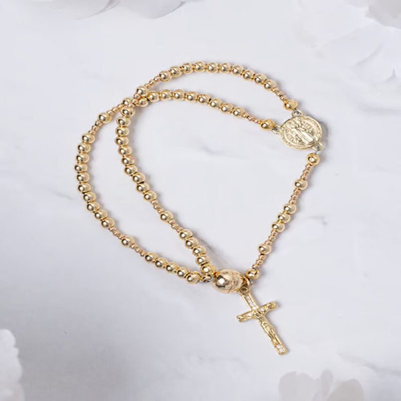 Handcrafted Beaded Prayer Bracelet with Magnetic Clasp