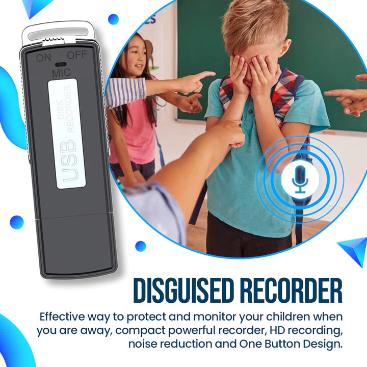 Voice Recorder | Hidden Design | Noise Cancellation | BullySpy