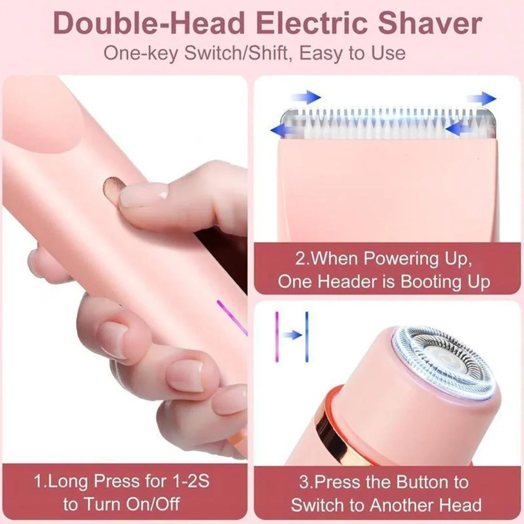 TrimVel | 2 in 1 painless bikini and facial hair trimmer